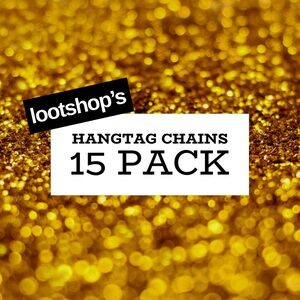 Brass Hangtag Replacement Chains - 15 Pack